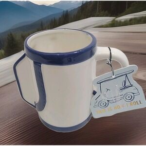 NWT!‎ Golf Bag Figural Ceramic Coffee Mug "Golf Life" By Ecolo Golf ⛳️